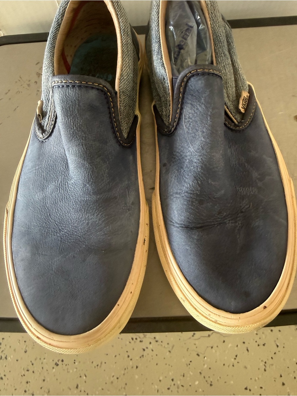 Vans Blue Slip-On Athletic Shoes